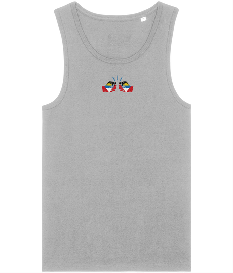 We Run Tings, Antigua & Barbuda, Men's, Organic Cotton, Tank/Vest Top, Small Centre Logo