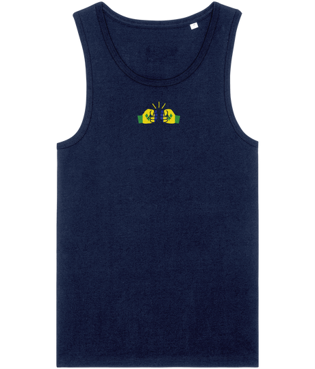 We Run Tings,  St. Vincent, Men's, Organic Cotton, Tank/Vest Top, Small Centre Logo