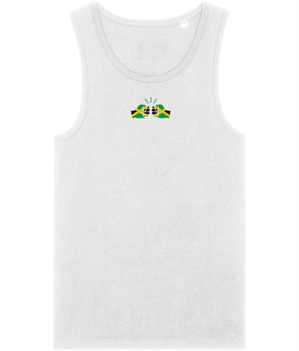 We Run Tings, Jamaica, Men's, Organic Cotton, Tank/Vest Top, Small Centre Logo