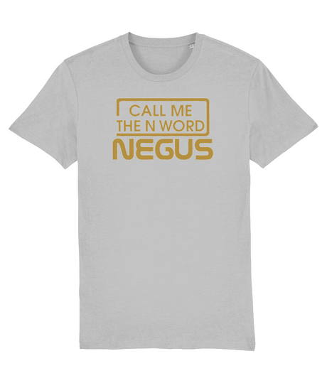 Call Me The N Word Negus, Men's, Organic Ring Spun Cotton T-Shirt, Gold Logo