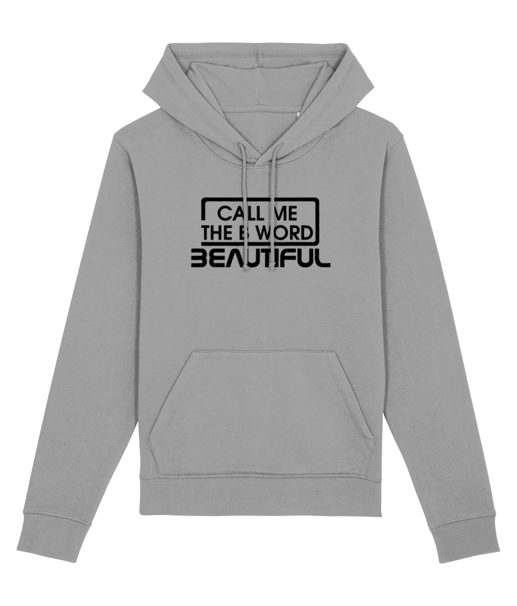 Call Me The B Word Beautiful, Black Logo, Hoodie