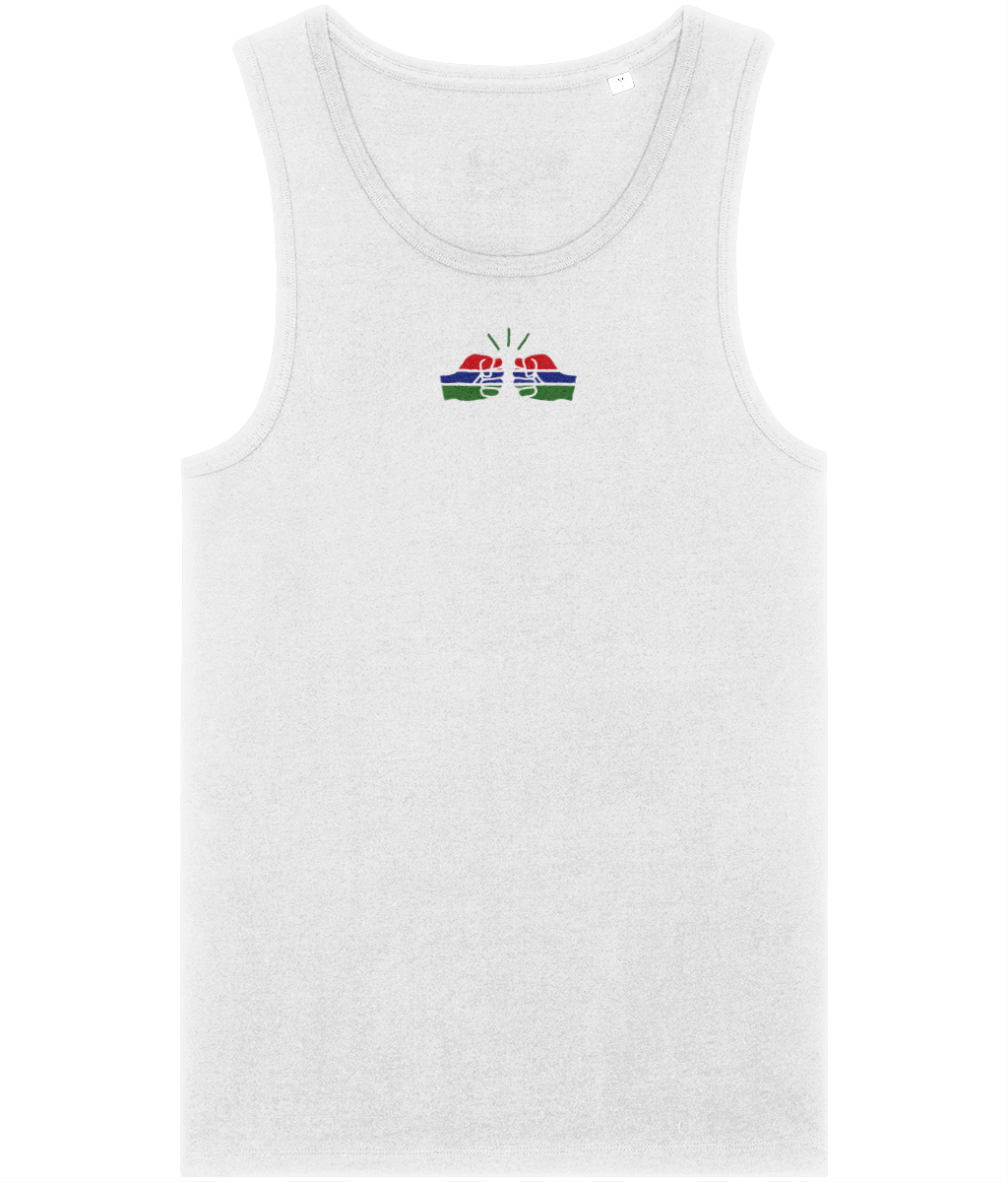 We Run Tings, Gambia, Men's, Organic Cotton, Tank/Vest Top, Small Centre Logo