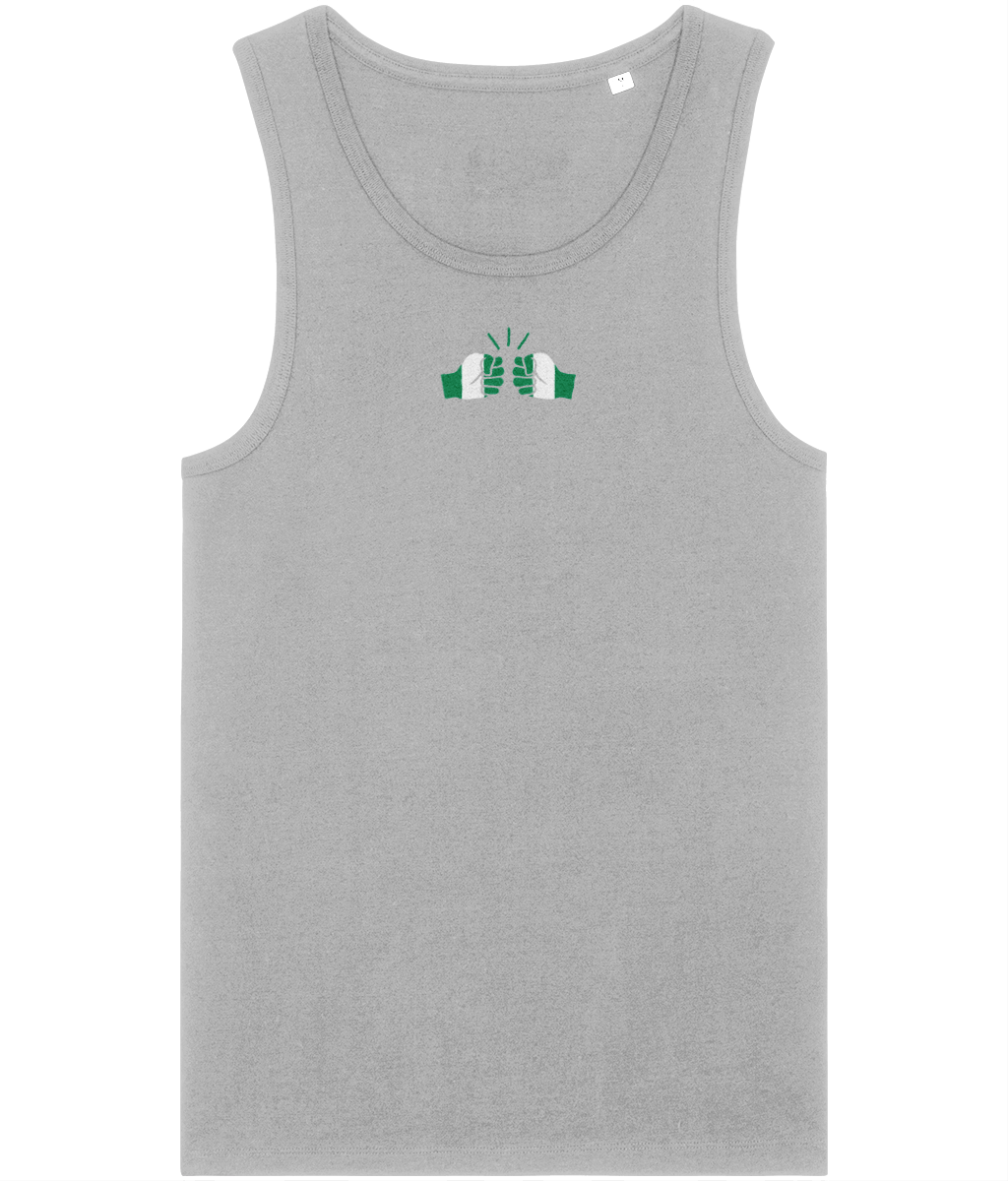 We Run Tings, Nigeria, Men's, Organic Cotton, Tank/Vest Top, Small Centre Logo