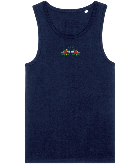 We Run Tings, Dominica, Men's, Organic Cotton, Tank/Vest Top, Small Centre Logo