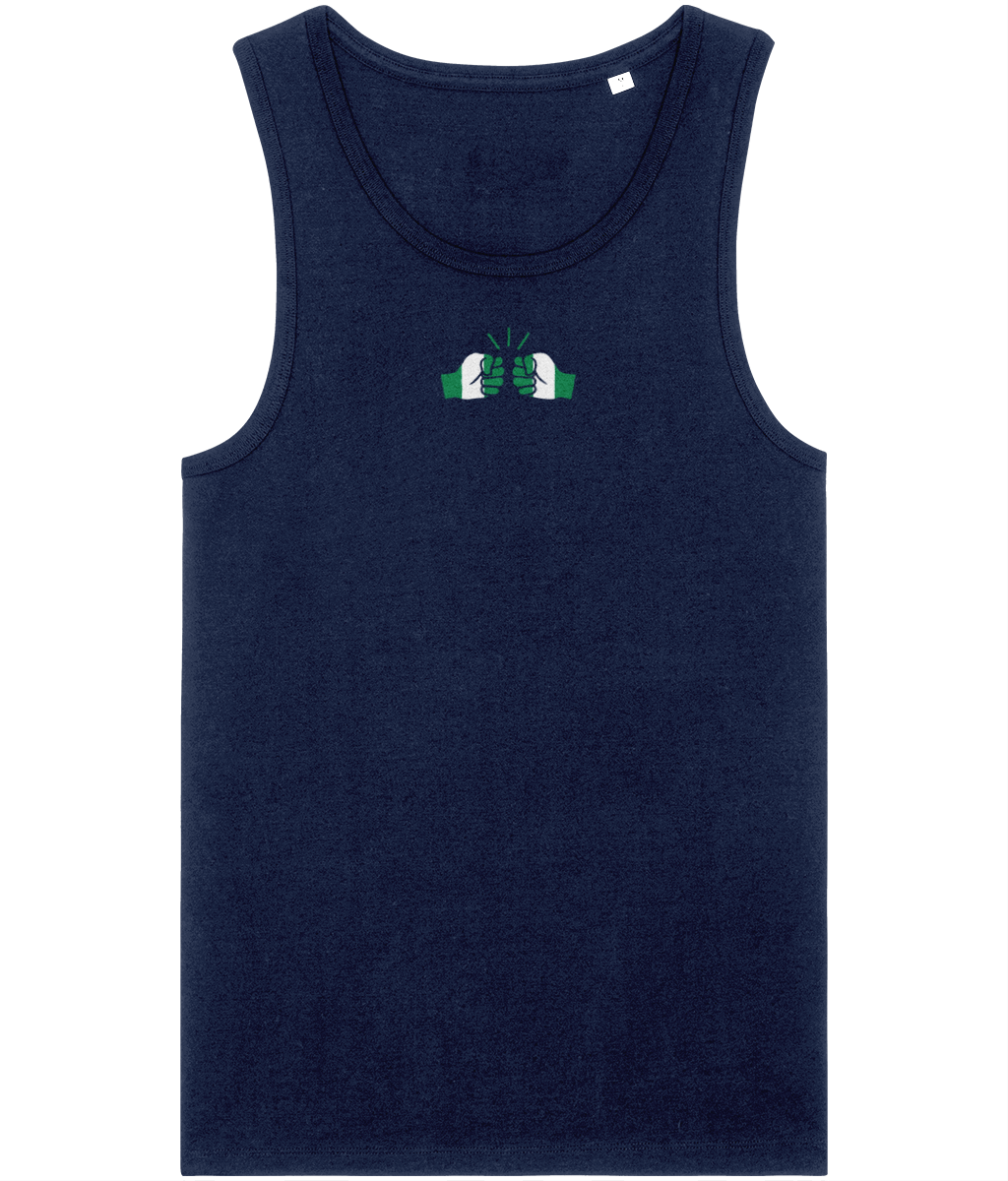 We Run Tings, Nigeria, Men's, Organic Cotton, Tank/Vest Top, Small Centre Logo