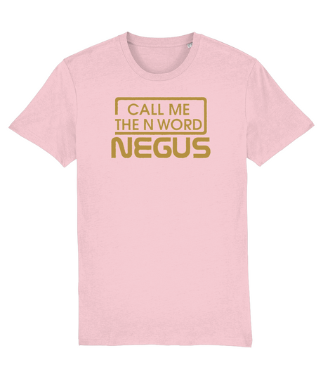 Call Me The N Word Negus, Men's, Organic Ring Spun Cotton T-Shirt, Gold Logo