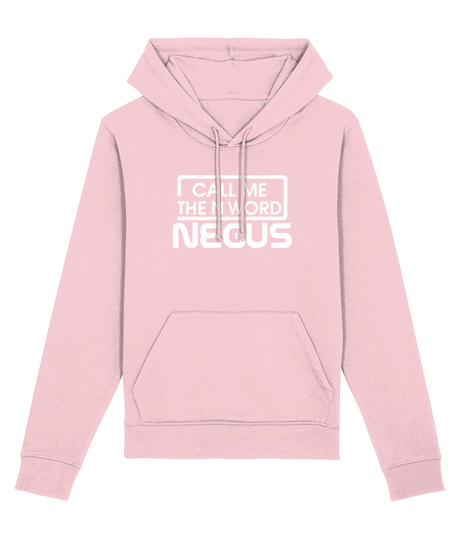 Call Me The N Word Negus Organic Ring-Spun Combed Cotton Hoodie, White Logo, Various Colours