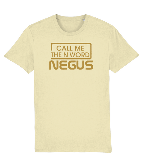 Call Me The N Word Negus, Men's, Organic Ring Spun Cotton T-Shirt, Gold Logo