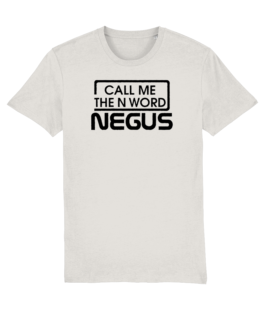 Call Me The N Word Negus, Men's, Organic Ring Spun Cotton T-Shirt, Black Logo