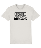 Call Me The N Word Negus, Men's, Organic Ring Spun Cotton T-Shirt, Black Logo