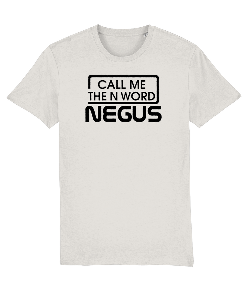 Call Me The N Word Negus, Men's, Organic Ring Spun Cotton T-Shirt, Black Logo