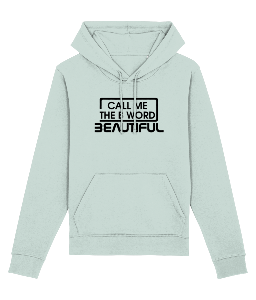 Call Me The B Word Beautiful, Black Logo, Hoodie