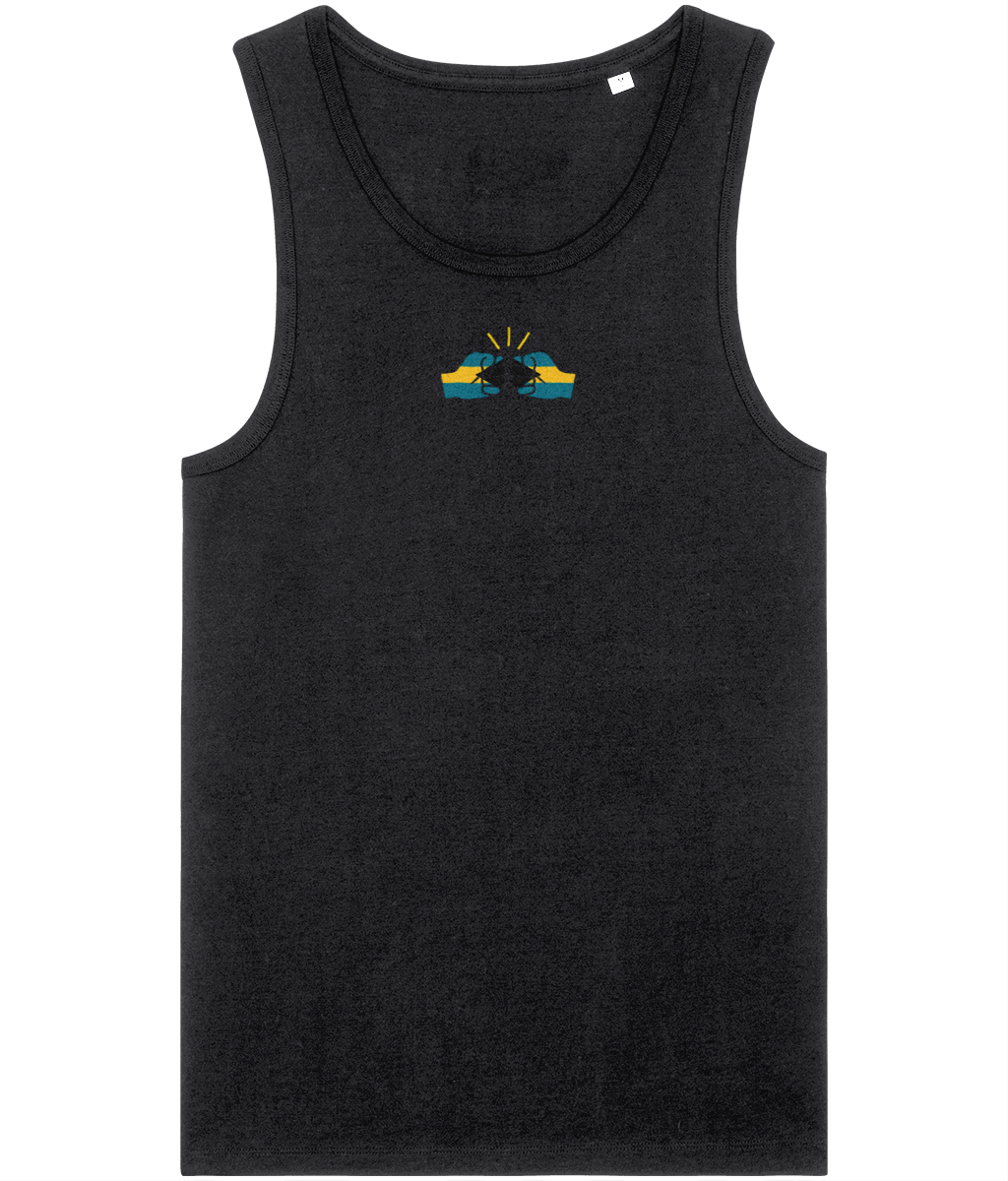 We Run Tings, Bahamas, Men's, Organic Cotton, Tank/Vest Top, Small Centre Logo