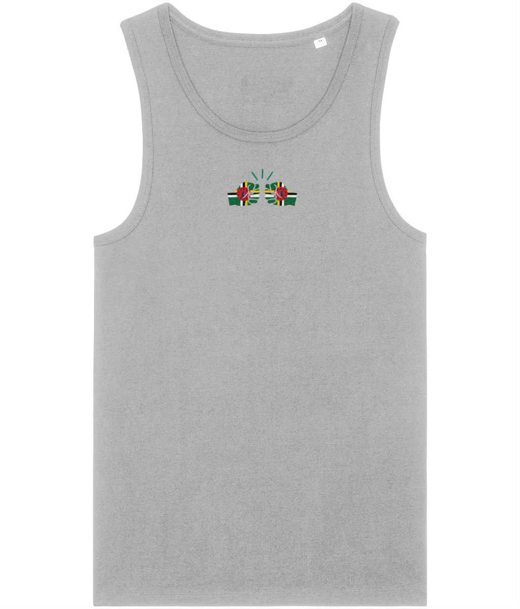 We Run Tings, Dominica, Men's, Organic Cotton, Tank/Vest Top, Small Centre Logo