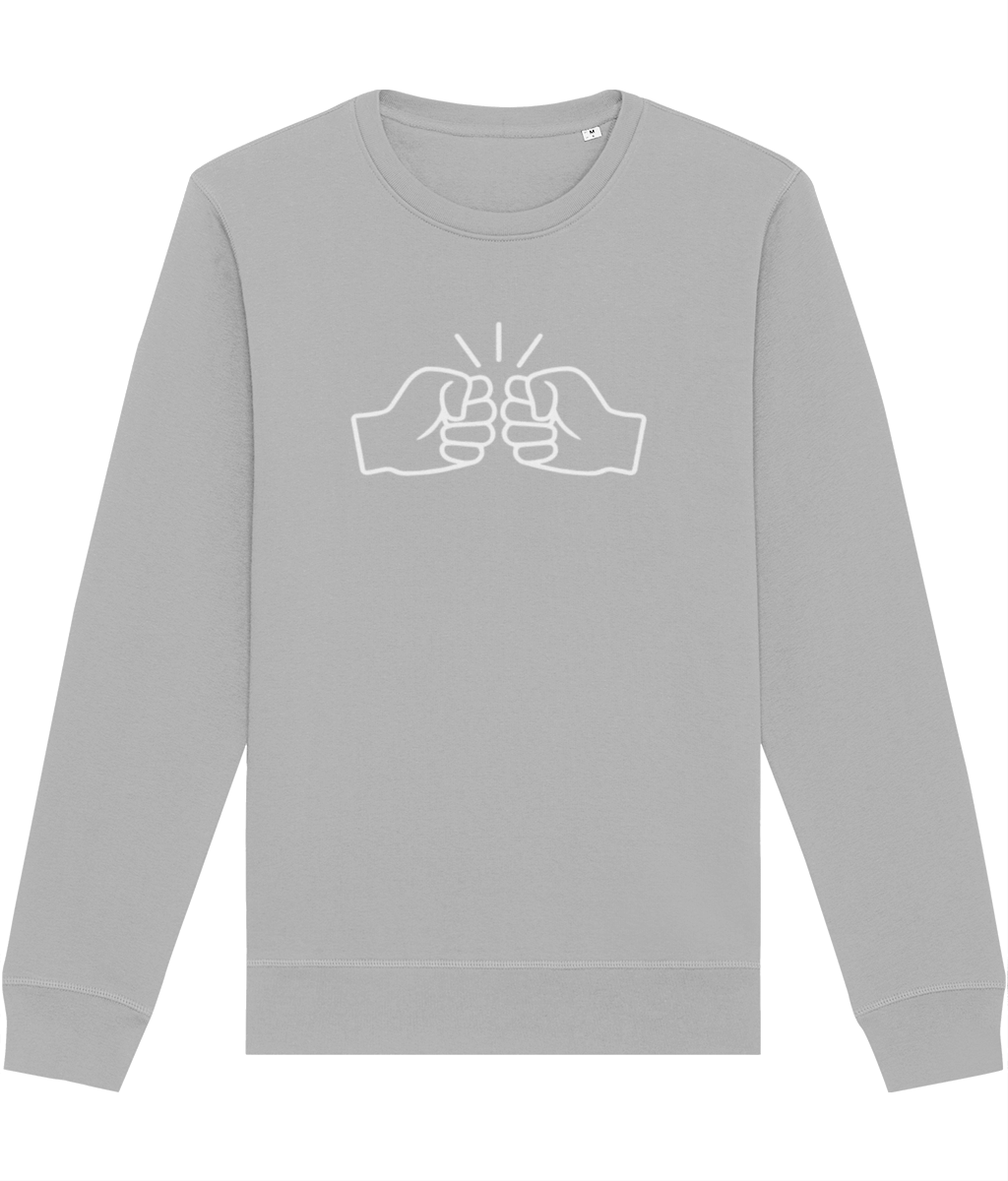 We Run Tings, Original, White Logo, Organic Ring-Spun Combed Cotton Sweatshirt