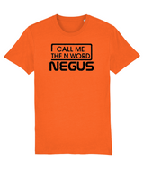 Call Me The N Word Negus, Men's, Organic Ring Spun Cotton T-Shirt, Black Logo