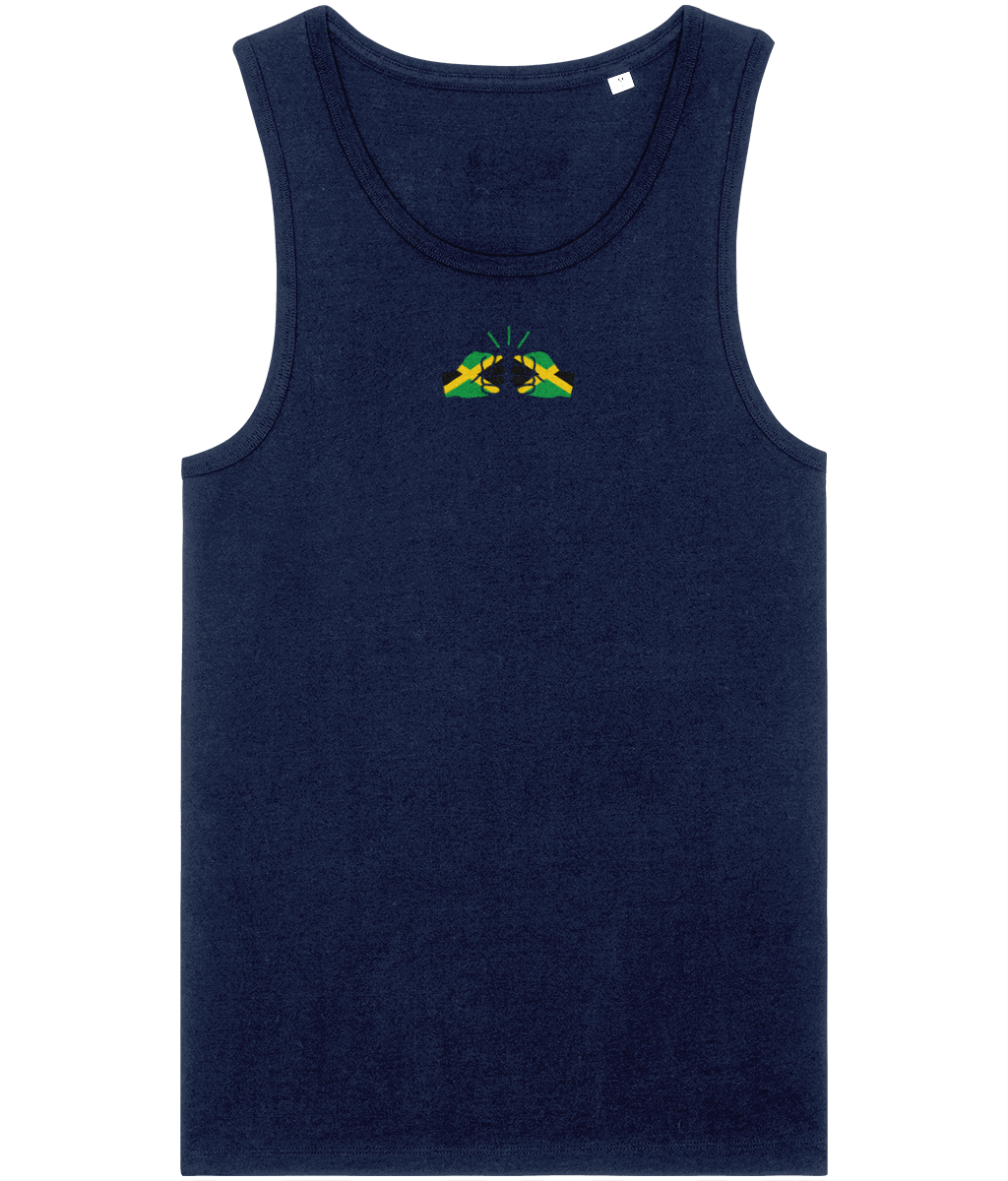 We Run Tings, Jamaica, Men's, Organic Cotton, Tank/Vest Top, Small Centre Logo