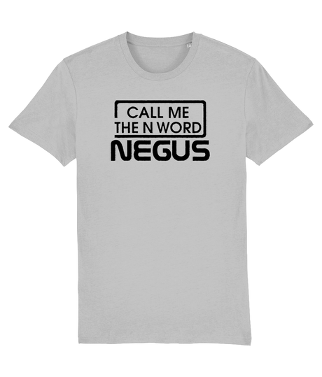 Call Me The N Word Negus, Men's, Organic Ring Spun Cotton T-Shirt, Black Logo