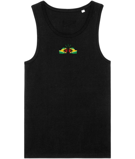 We Run Tings, Guyana, Men's, Organic Cotton, Tank/Vest Top, Small Centre Logo