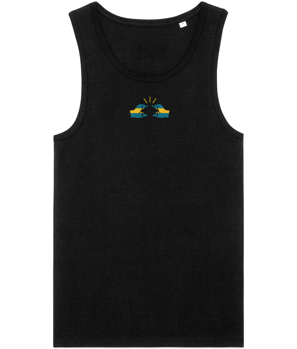 We Run Tings, Bahamas, Men's, Organic Cotton, Tank/Vest Top, Small Centre Logo