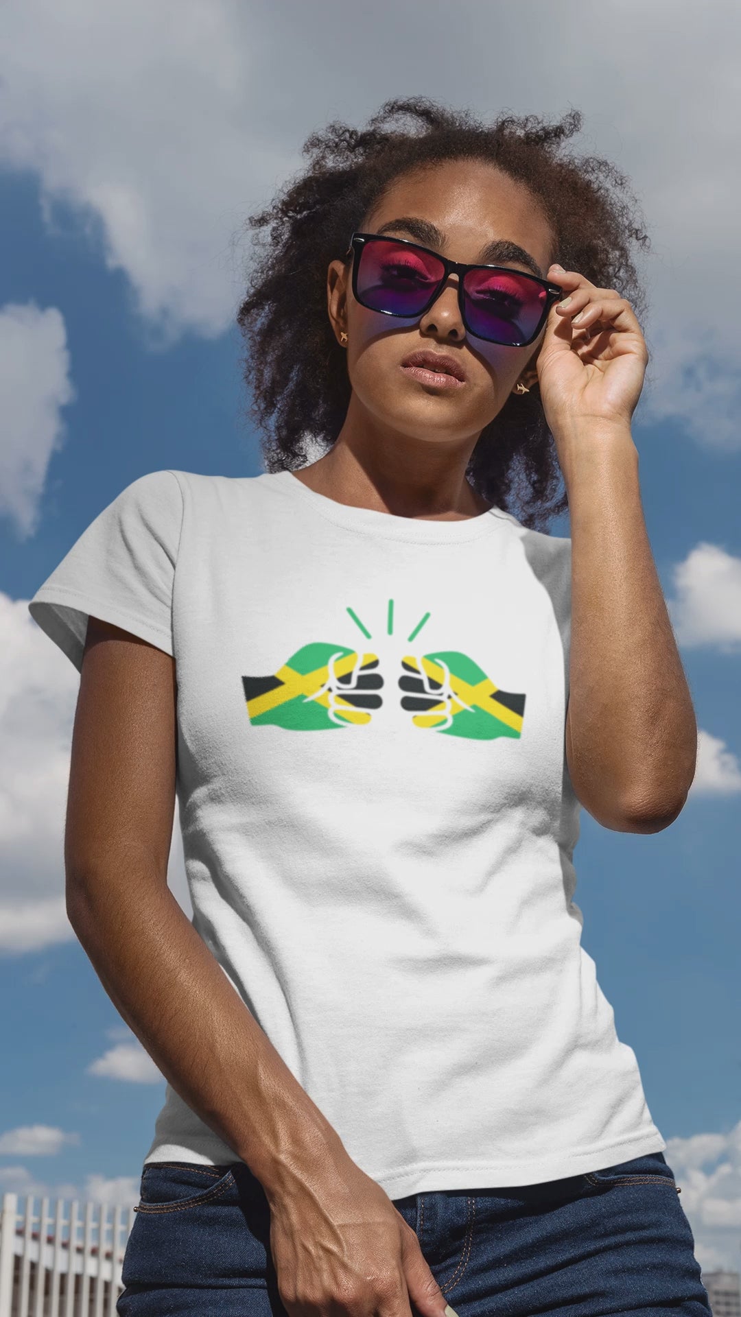 We Run Tings, Jamaica, Organic Ring Spun Cotton T-Shirt, GRN