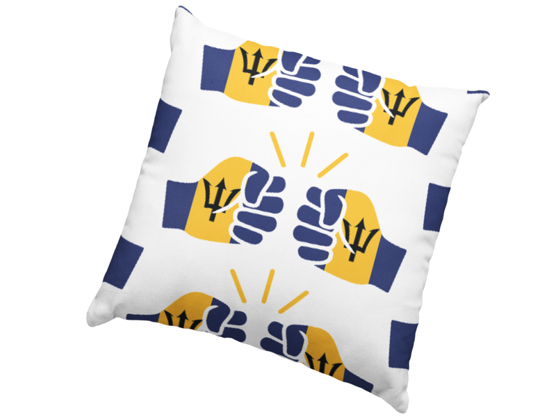 We Run Tings, Barbados, Throw, Pillow, Cushion, White, 40 x 40cm