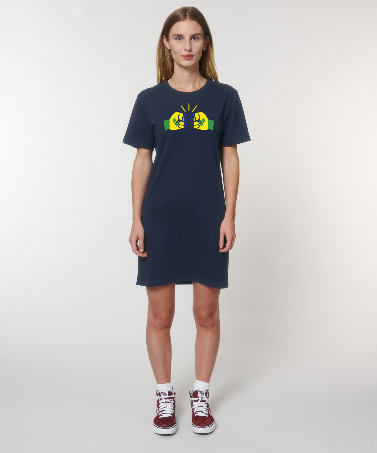 We Run Tings, St. Vincent, Organic Cotton T-Shirt Dress