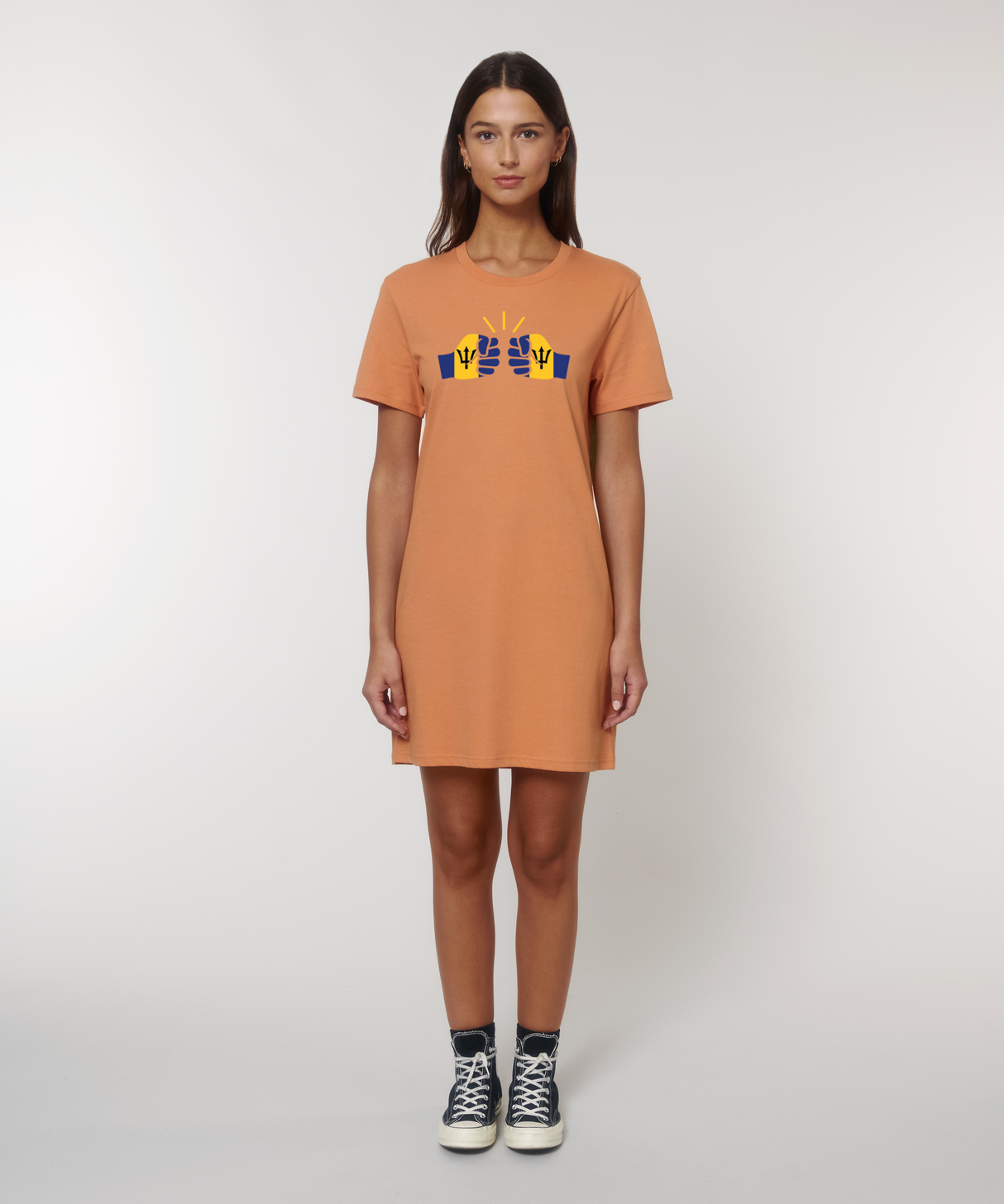 We Run Tings, Barbados, Women's, T-Shirt Dress