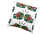 We Run Tings, Dominica, Throw, Pillow, Cushion, White, 40 x 40cm