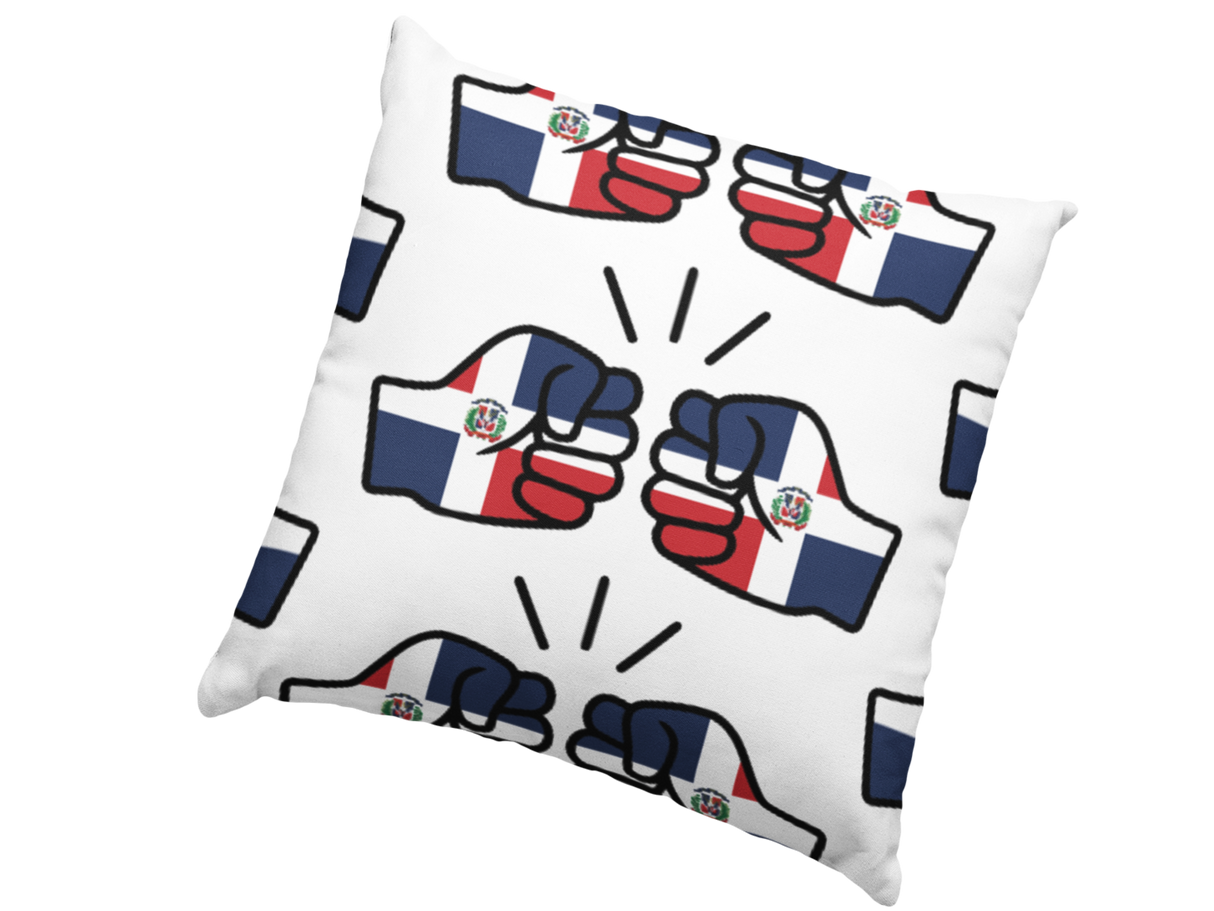 We Run Tings, Dominican Republic, Throw, Pillow, Cushion, White, 40 x 40cm