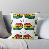 We Run Tings, Ghana, Throw Pillow, Cushion, White, 40 x 40cm