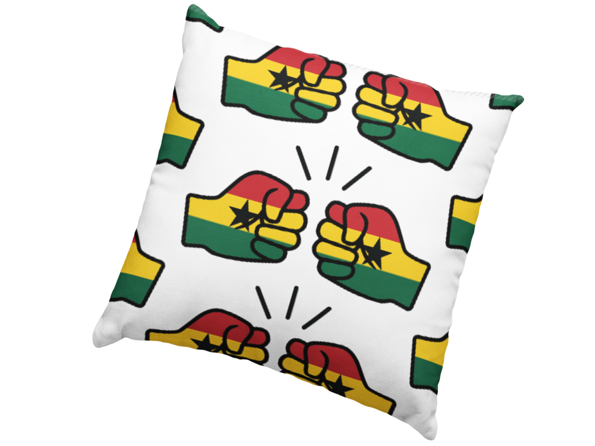 We Run Tings, Ghana, Throw Pillow, Cushion, White, 40 x 40cm