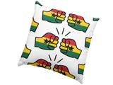 We Run Tings, Ghana, Throw Pillow, Cushion, White, 40 x 40cm