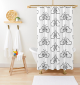 We Run Tings, Original Shower Curtain, 71 x 74" (180 x 188 cm)