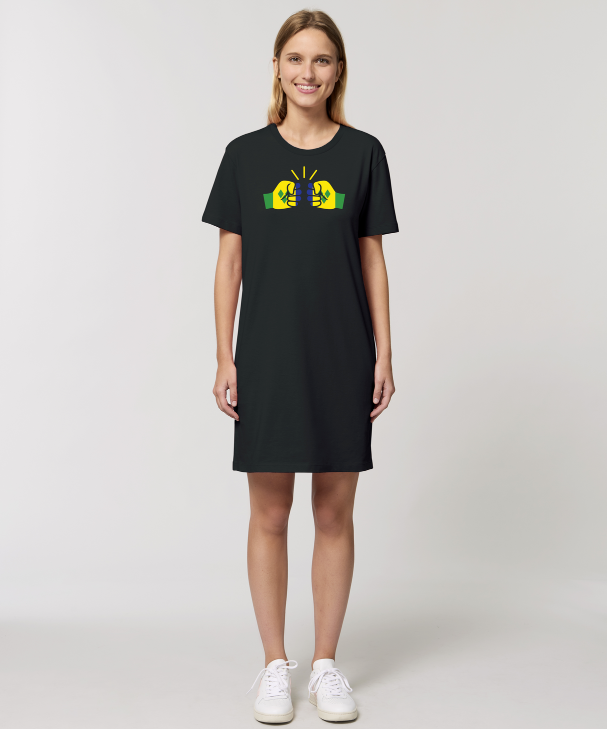 We Run Tings, St. Vincent, Organic Cotton T-Shirt Dress