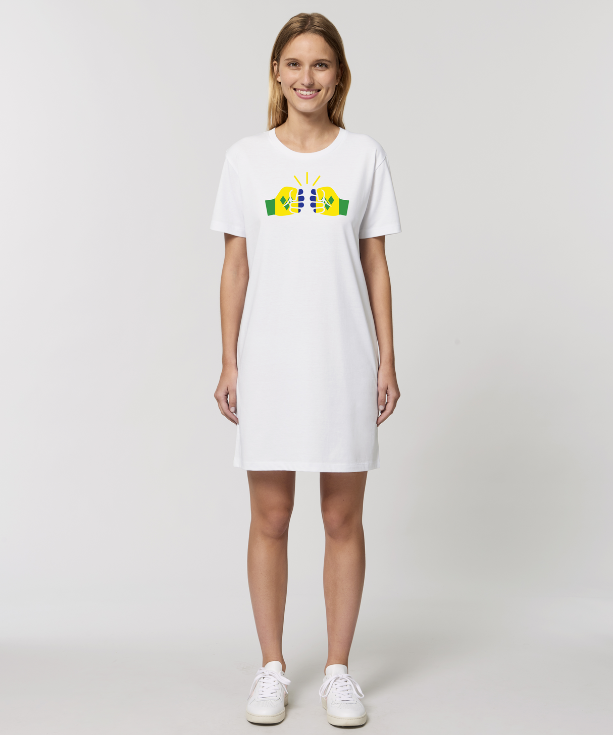 We Run Tings, St. Vincent, Organic Cotton T-Shirt Dress