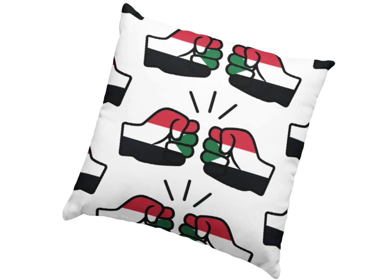 We Run Tings, Sudan, Throw, Pillow, Cushion, White, 40 x 40cm