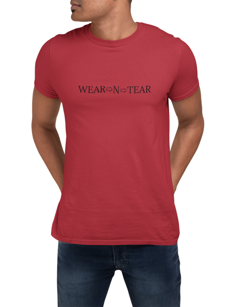 Wear N Tear Men's Essential Organic Cotton Crew Neck T-Shirt, Various Colours