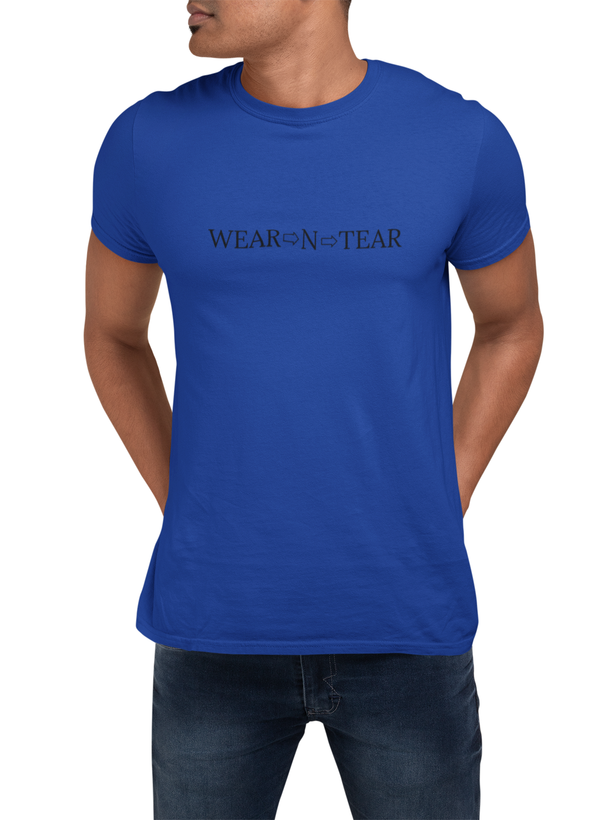 Wear N Tear Men's Essential Organic Cotton Crew Neck T-Shirt, Various Colours