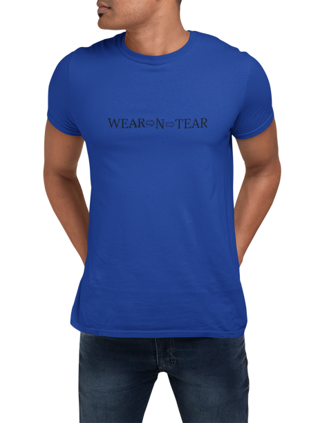 Wear N Tear Men's Essential Organic Cotton Crew Neck T-Shirt, Various Colours