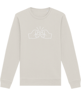 We Run Tings, Original, White Logo, Organic Ring-Spun Combed Cotton Sweatshirt