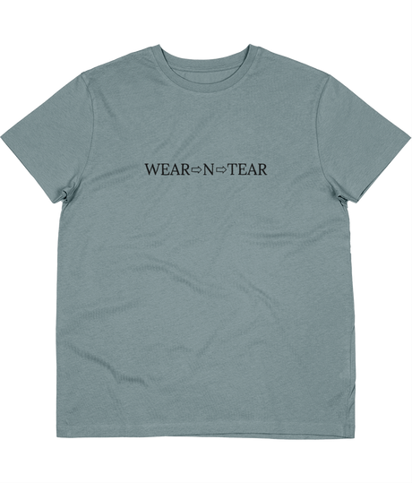 Wear N Tear Men's Essential Organic Cotton Crew Neck T-Shirt, Various Colours