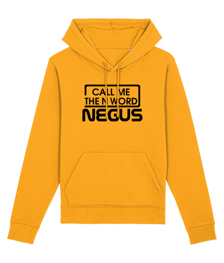 Call Me The N Word Negus Organic Ring-Spun Combed Cotton Hoodie, Black Logo, Various Colours