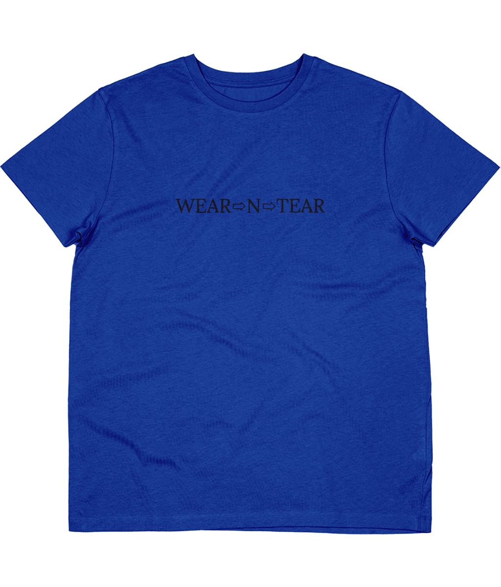 Wear N Tear Men's Essential Organic Cotton Crew Neck T-Shirt, Various Colours