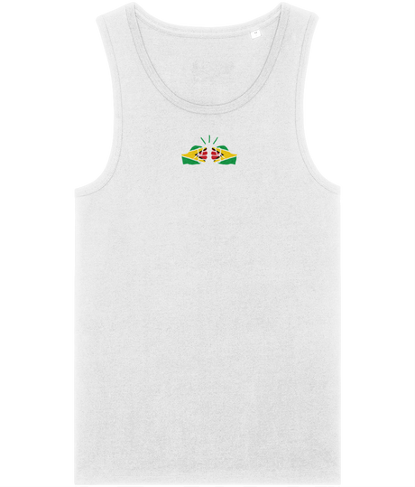 We Run Tings, Guyana, Men's, Organic Cotton, Tank/Vest Top, Small Centre Logo