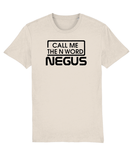 Call Me The N Word Negus, Men's, Organic Ring Spun Cotton T-Shirt, Black Logo