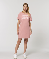 Call Me The B Word Beautiful, Women's, Organic Cotton T-Shirt Dress, White Logo, Various Colours