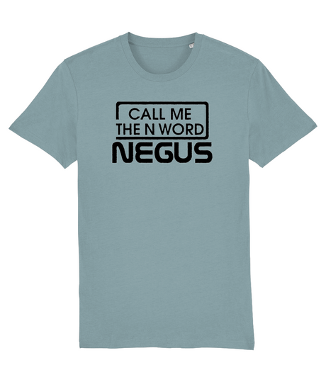 Call Me The N Word Negus, Men's, Organic Ring Spun Cotton T-Shirt, Black Logo