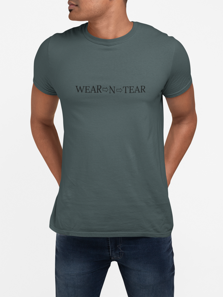 Wear N Tear Men's Essential Organic Cotton Crew Neck T-Shirt, Various Colours