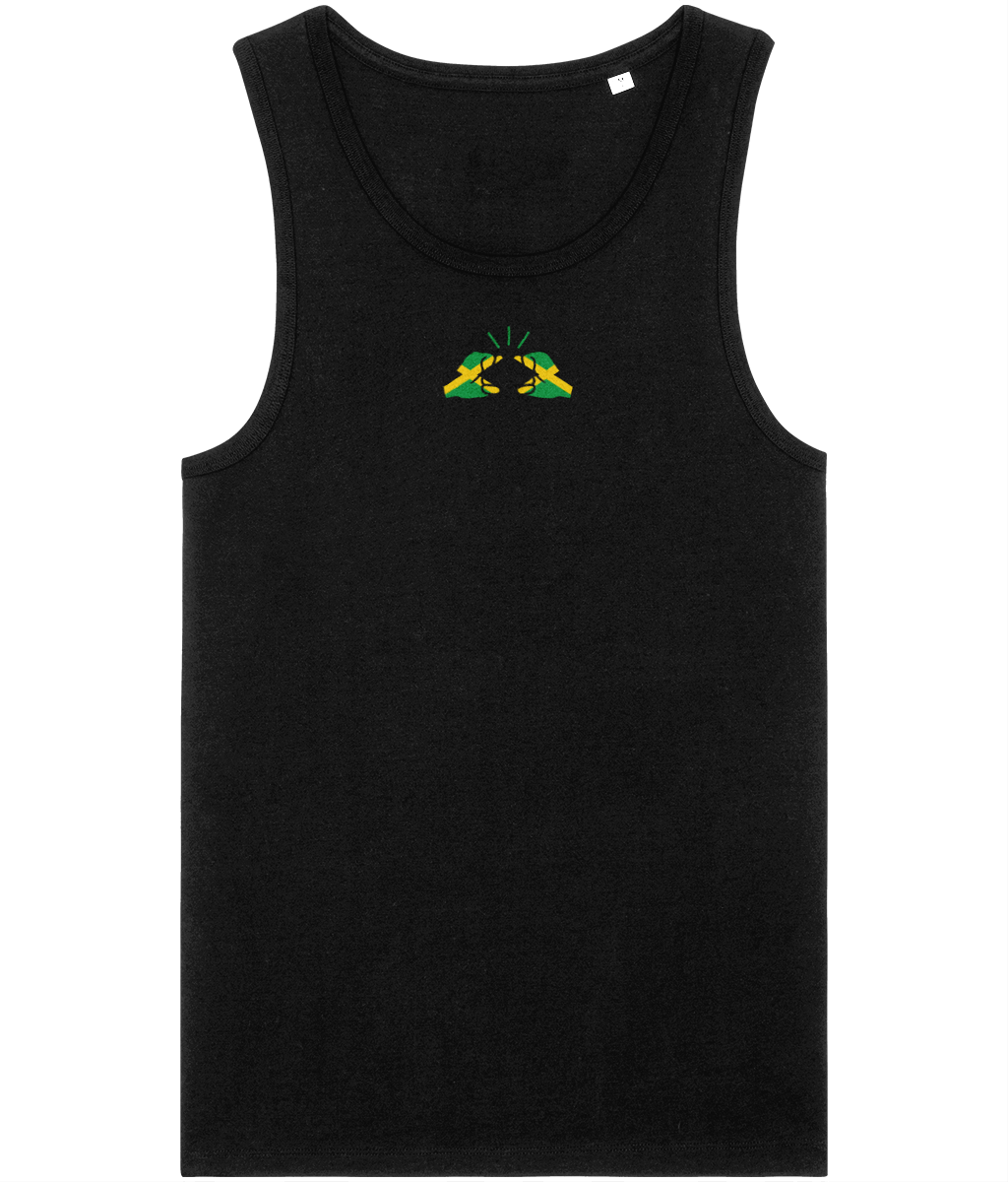 We Run Tings, Jamaica, Men's, Organic Cotton, Tank/Vest Top, Small Centre Logo